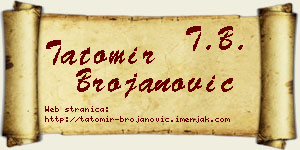 Tatomir Brojanović vizit kartica